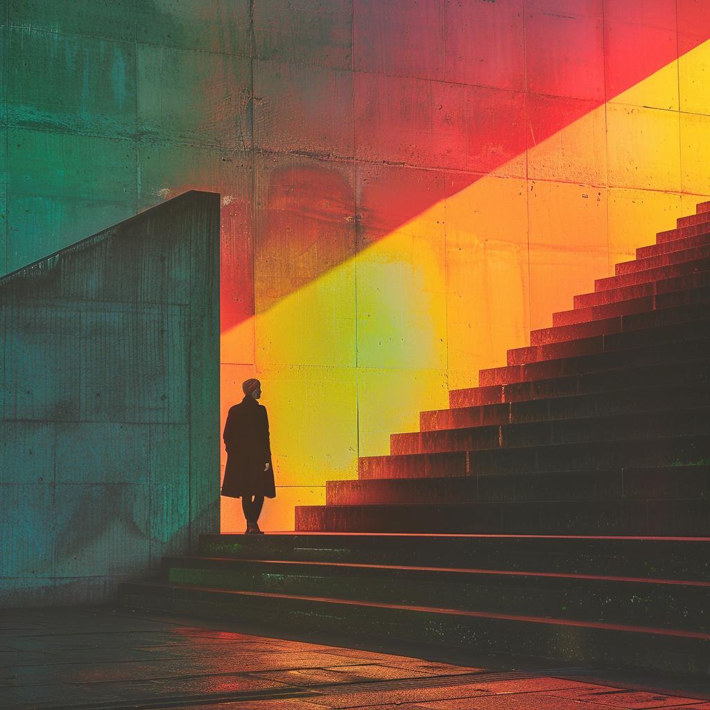 photo  color  lighting  glow  person  steps  building  rainbow  unusual  artistic 965611