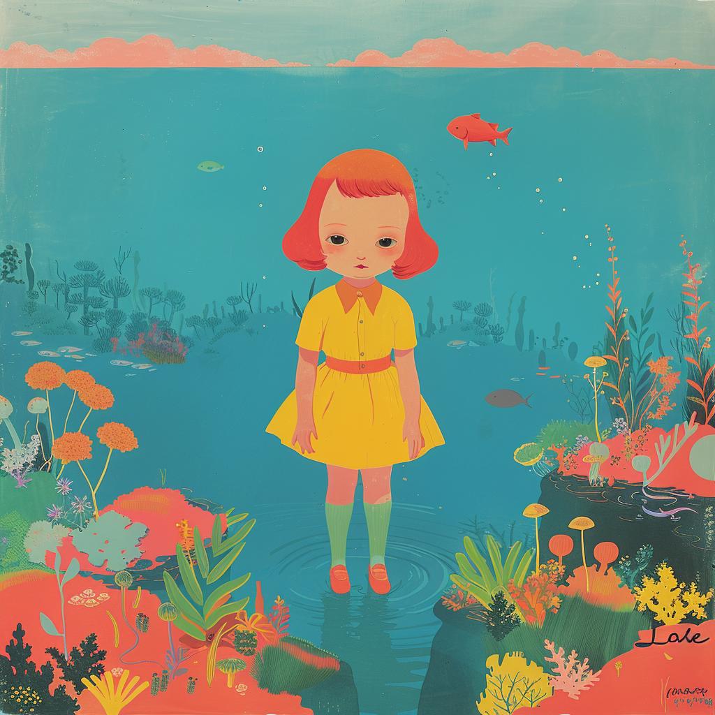 surreal  water  girl  plants  dress  standing  babe  Cornella  vibrant  creative 1017193
