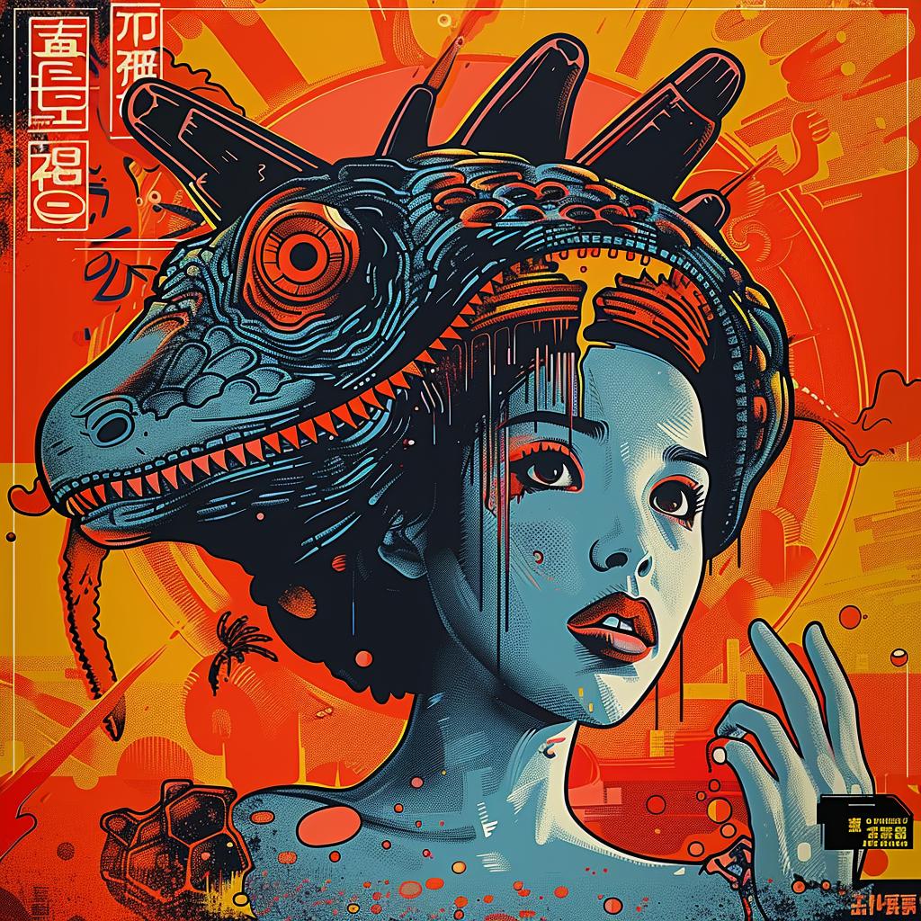 poster  Japanese  movie  design  dragon  fantasy  illustration  artistic  bold  eye-catching 949326