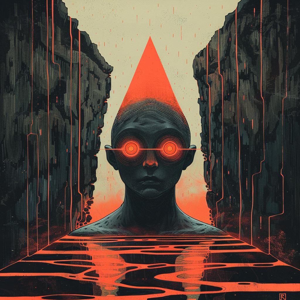 poster  man  red  hat  glasses  bold  graphic  design  colorful  stylized 962974