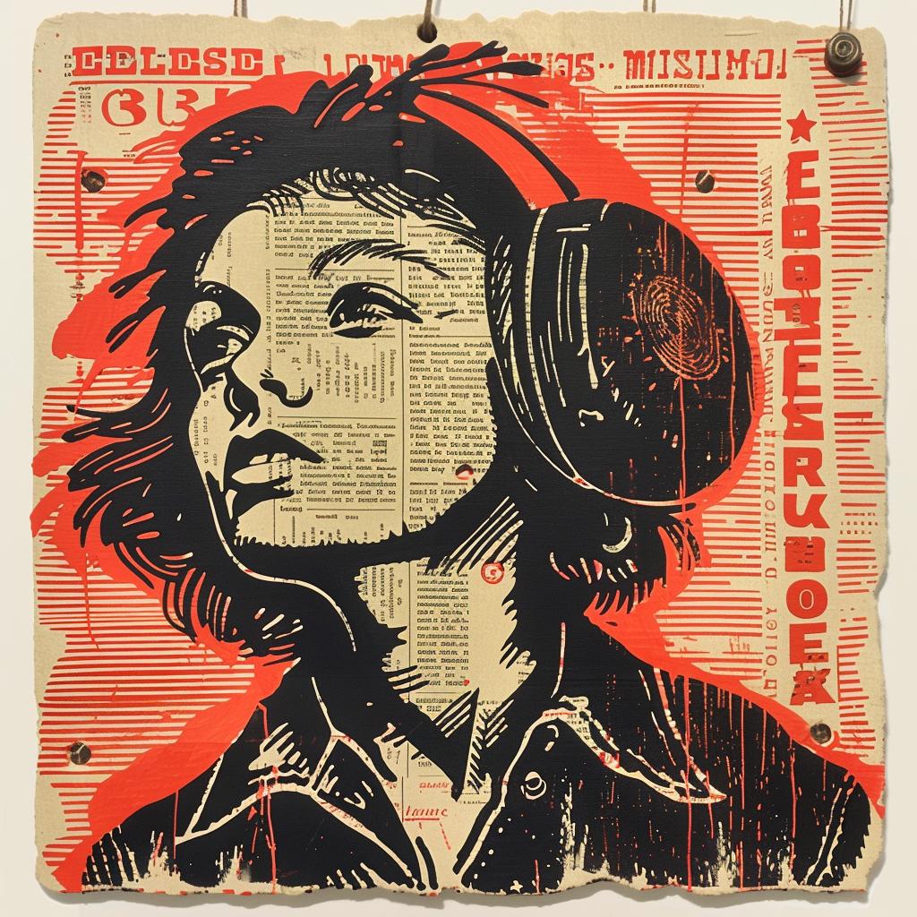 poster  girl  headphones  music  graphic  illustration  vintage  design  art  youth 949161