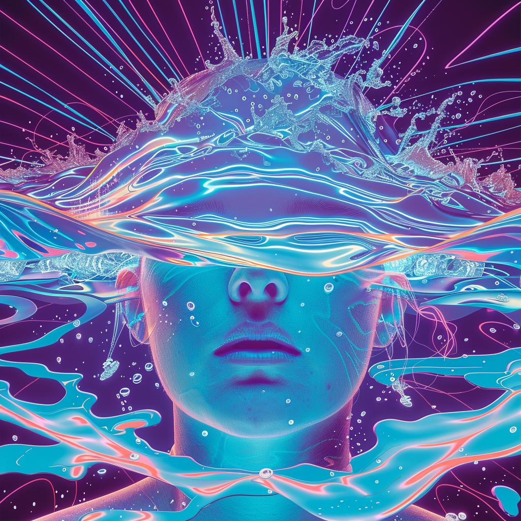 surreal  album  cover  splash  Joan  Cornella  head  underwater  wave  water 916185