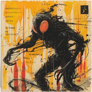 original  art  Ebru  encaustic  paint  spider  Bernie  Wrightson  Todd  McFarlane 1065614