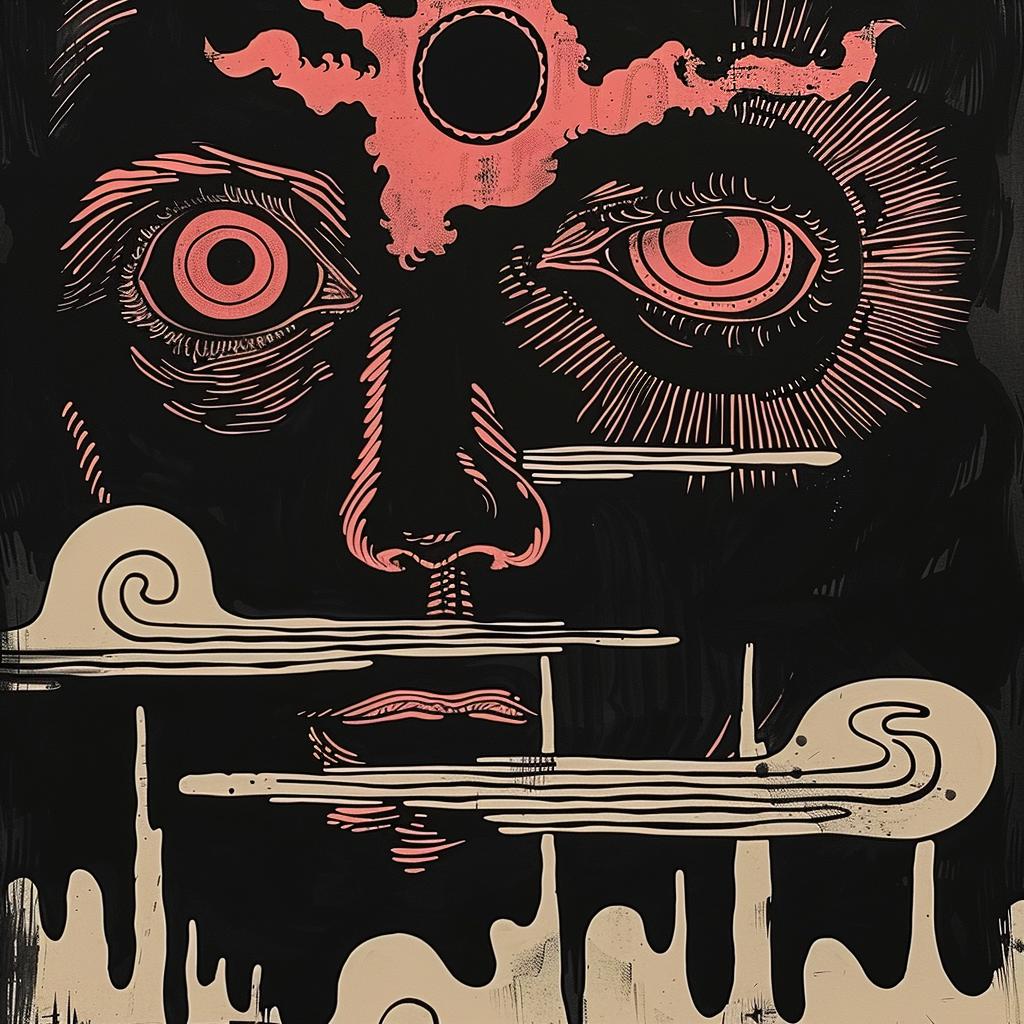 provocative  art  poster  face  sun  dark  spiritual  naturalistic  introspective  theme 936335