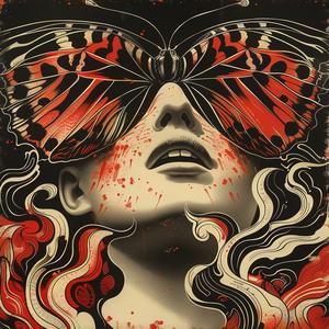 chromolithography  poster  woman  butterfly  wings  face  colorful  artwork  graphic  fantasy 1050240