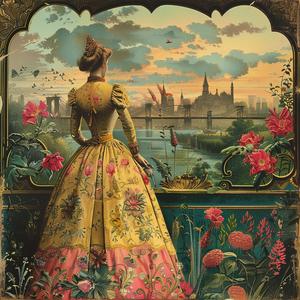 woman  dress  chromolithography  city  landscape  view  art  modern  vintage  fashion 1055106