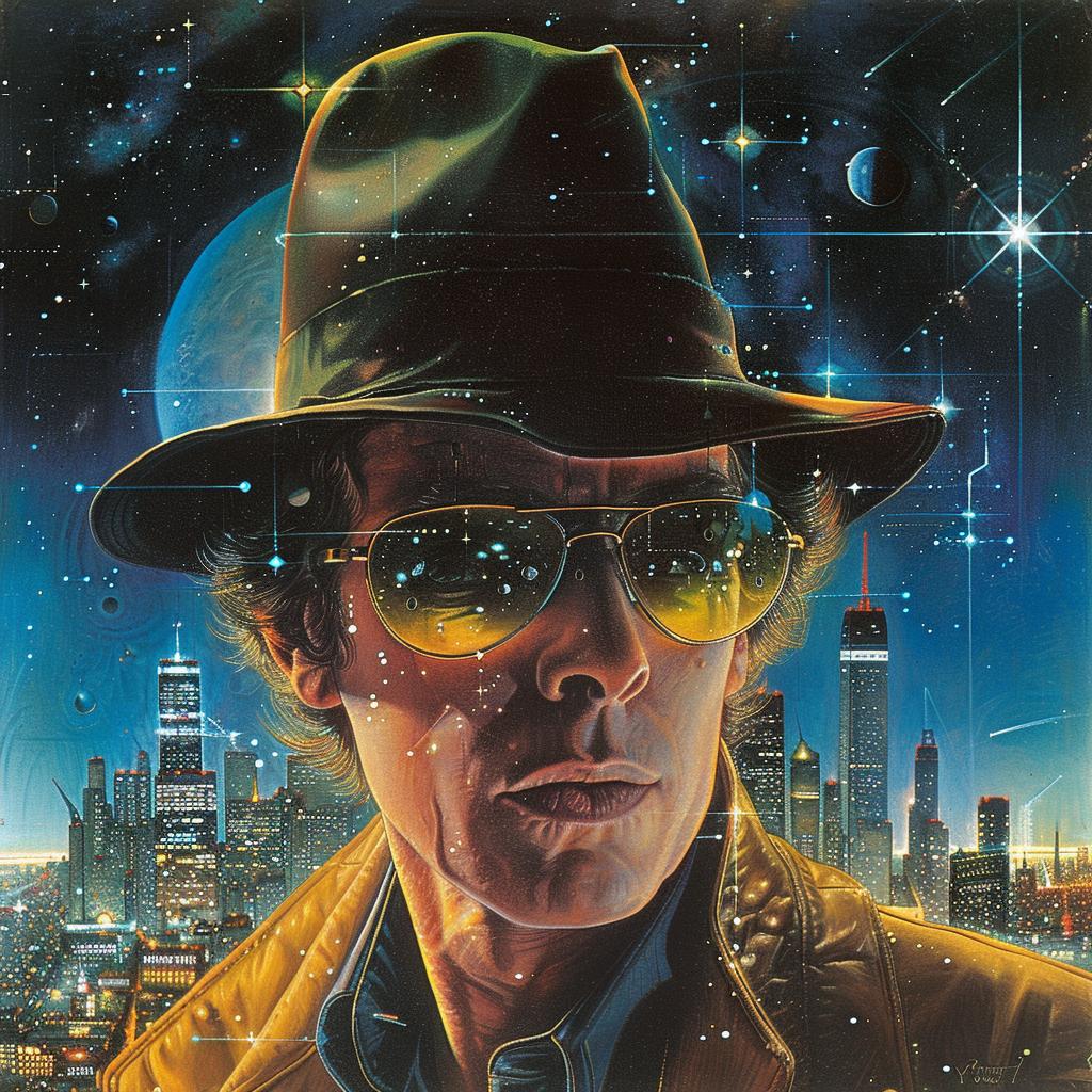 man  hat  sunglasses  painting  1970s  vintage  meme  stylized  confusing  artwork 1025527