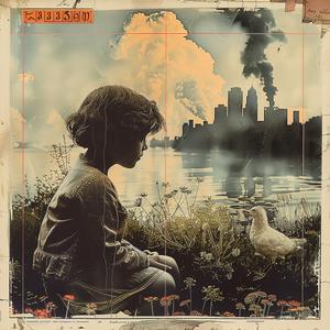 girl  sitting  bird  chromolithography  art  nature  vintage  illustration  whimsical  scenery 1055389