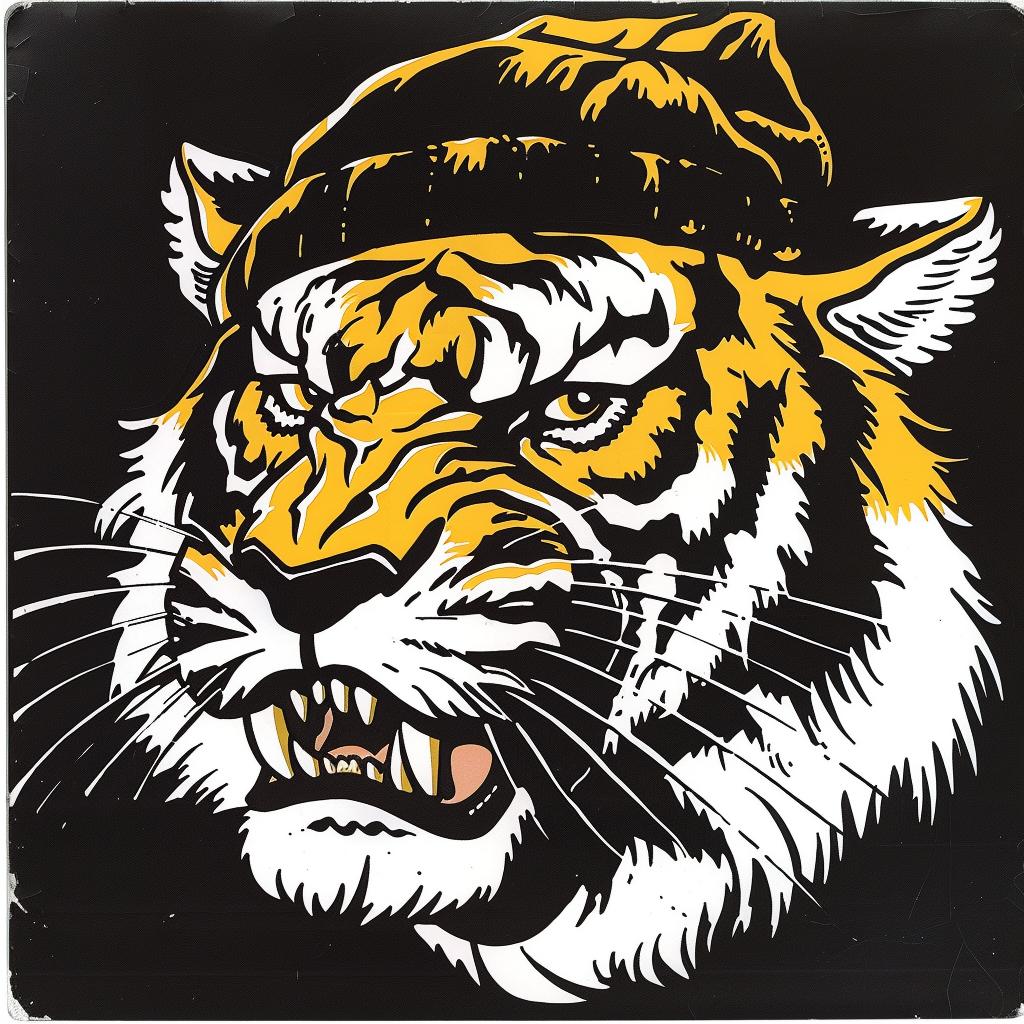 tiger  knit  cap  creature  Jack Kirby  1950s  comic  vibrant  illustration  portrait 920356