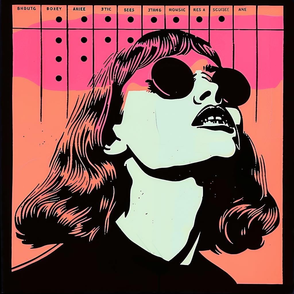 woman  face  album  cover  abstract  artwork  impasto  cream  black  pink 963360