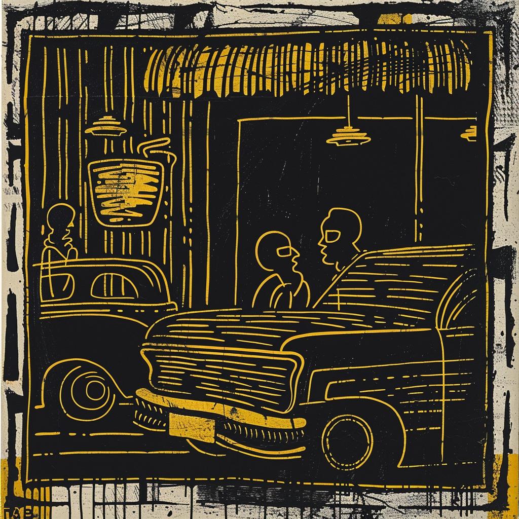 poster  black  yellow  car  bar  graphic  art  design  vintage  advertisement 932945