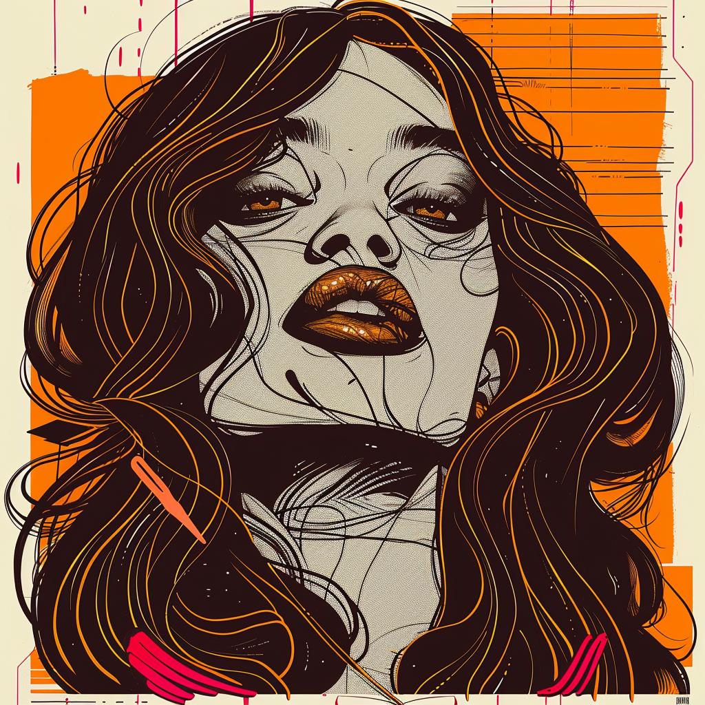 Pop Art  Kerry  Washington  face  pencil  model  digital  art  long  hair 939011