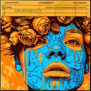 poster  woman  face  blue  yellow  art  painting  illustration  colorful  expression 1036716