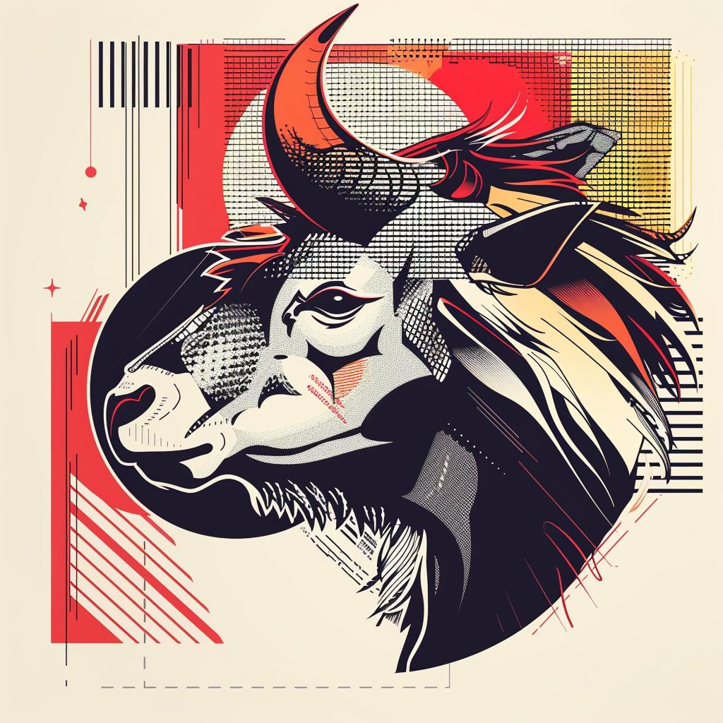 mythical  creature  bull  graphic  style  hybrid  fantastical  unique  elements  design 939640