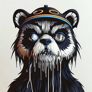 panda  bear  hat  water  drawing  cute  animal  cartoon  character  playful 1073483