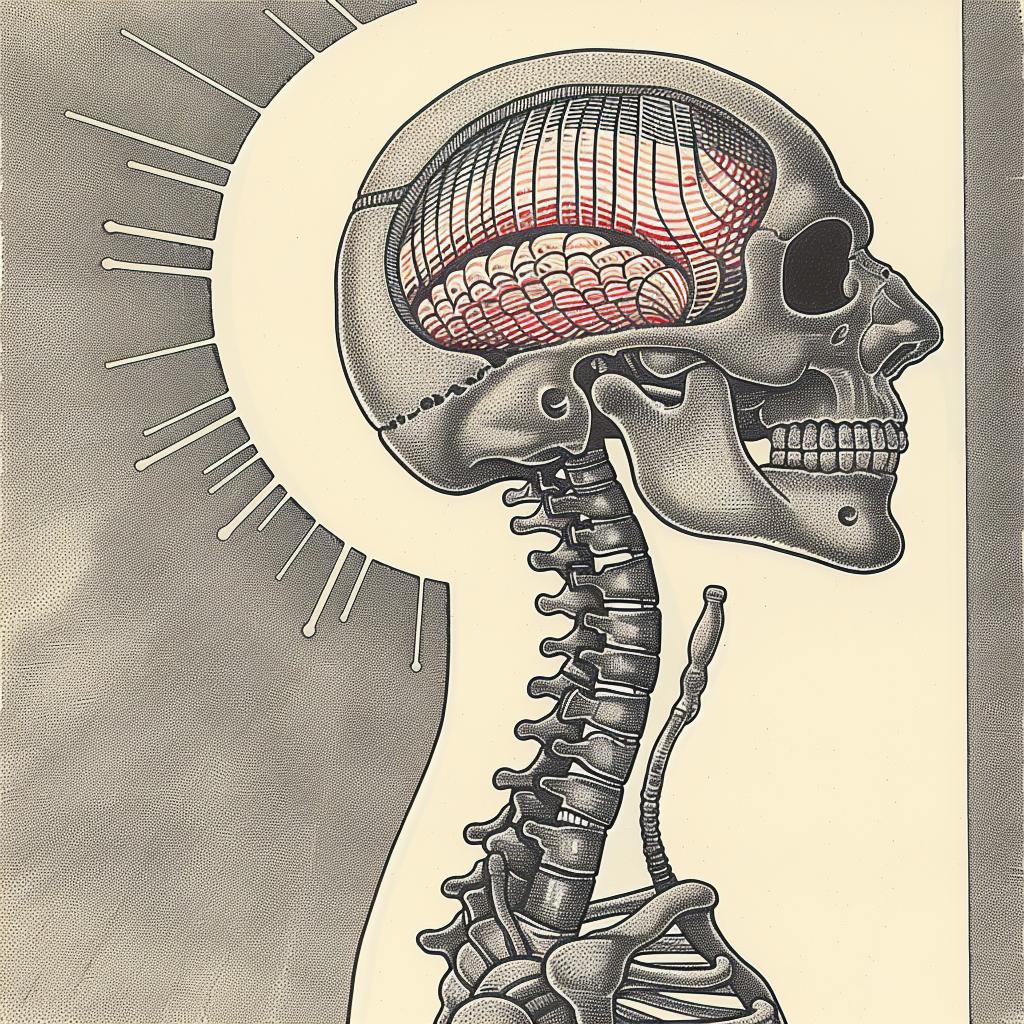 album  art  psychedelic  skeleton  brain  detail  silhouette  Kandinsky  scream  machine 916110