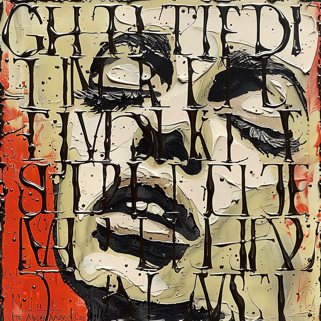 woman  words  encaustic  impasto  portrait  expressive  text  colorful  vibrant  artistic 923953
