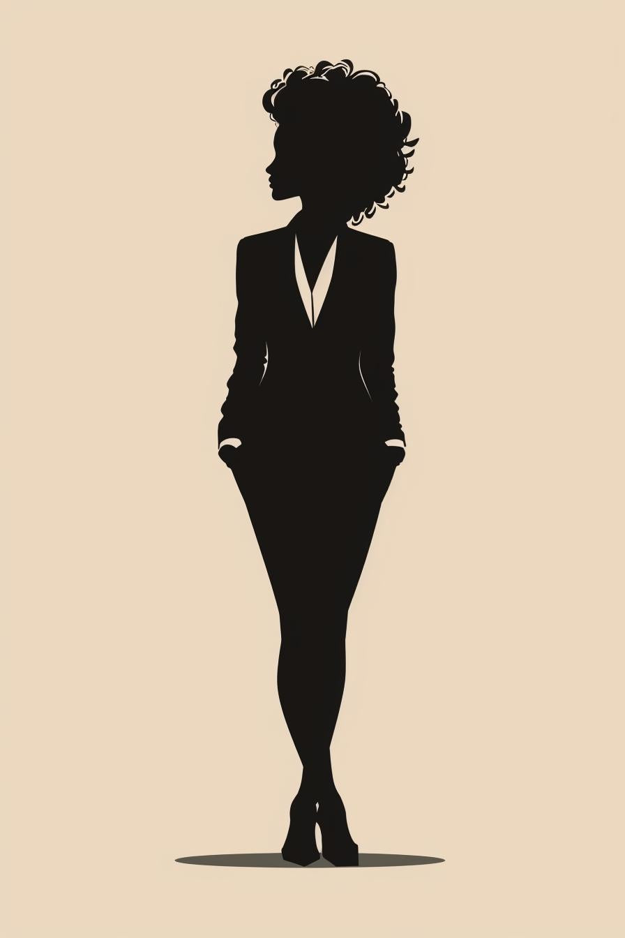 woman  business  attire  african-american  silhouette  white  background  svg  vector  portrait 954349