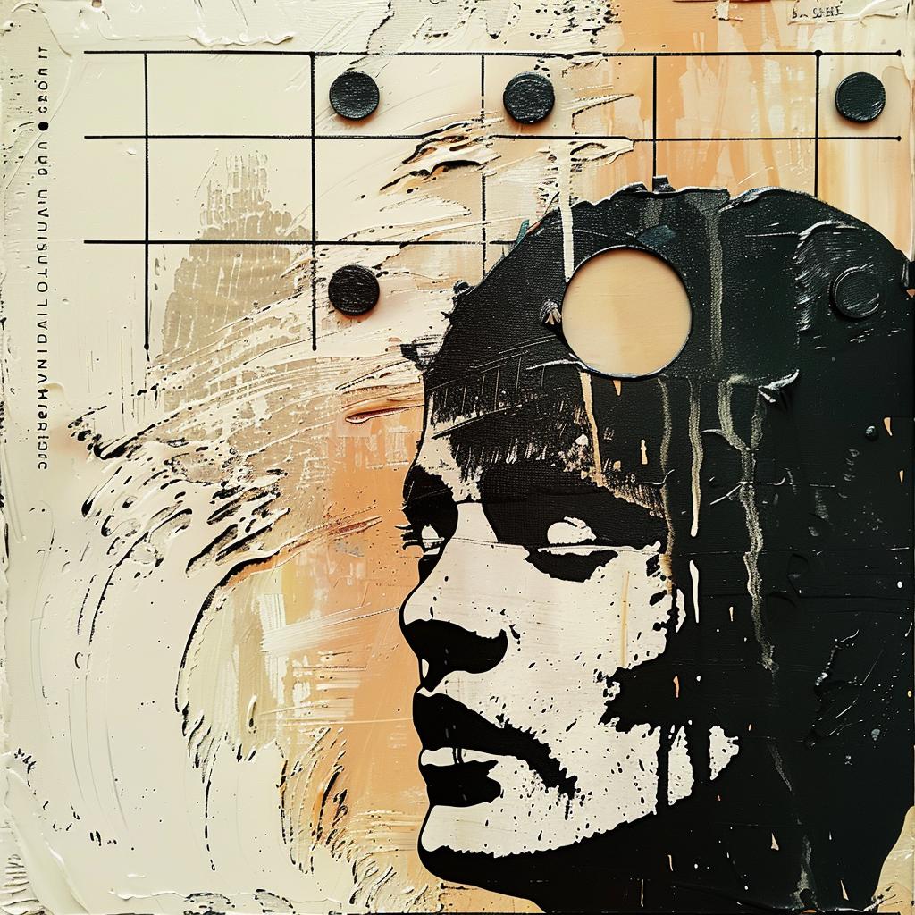 album  cover  encaustic  paint  impasto  punk  guitar  cream  black  ochre 963436