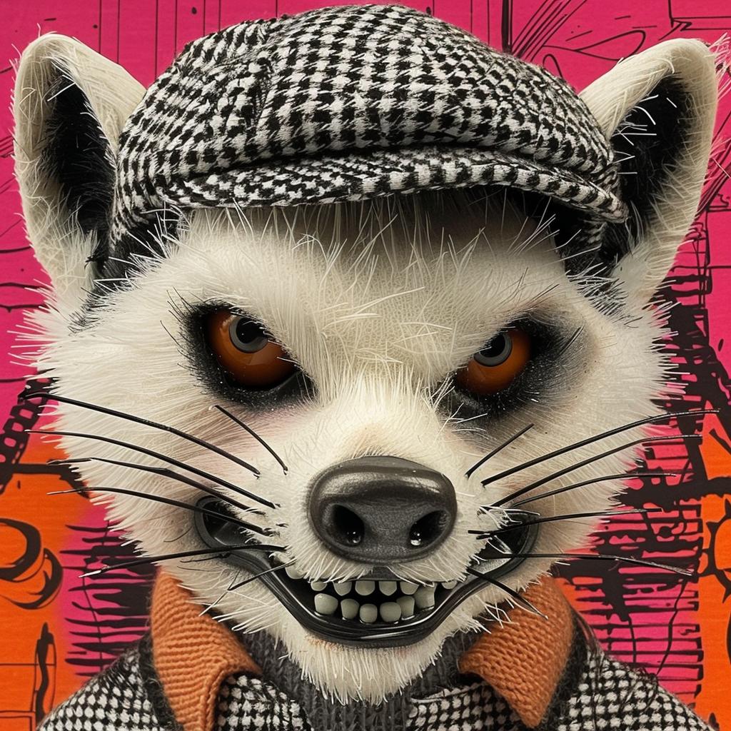 aggressive  streetwise  fox  hat  tie  minimal  urban  animal  illustration  character 959244