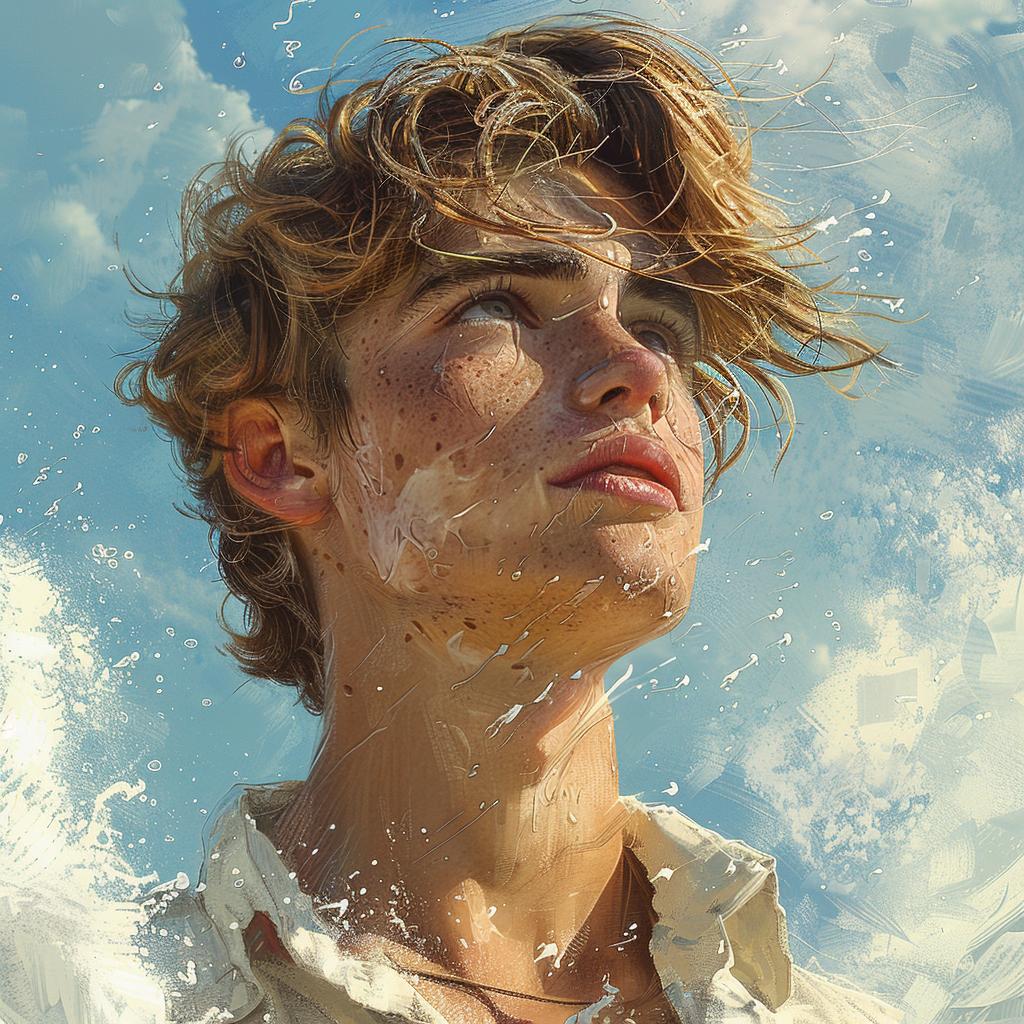 boy  ocean  longing  determination  digital  illustration  coastline  close-up  expression  details 936820