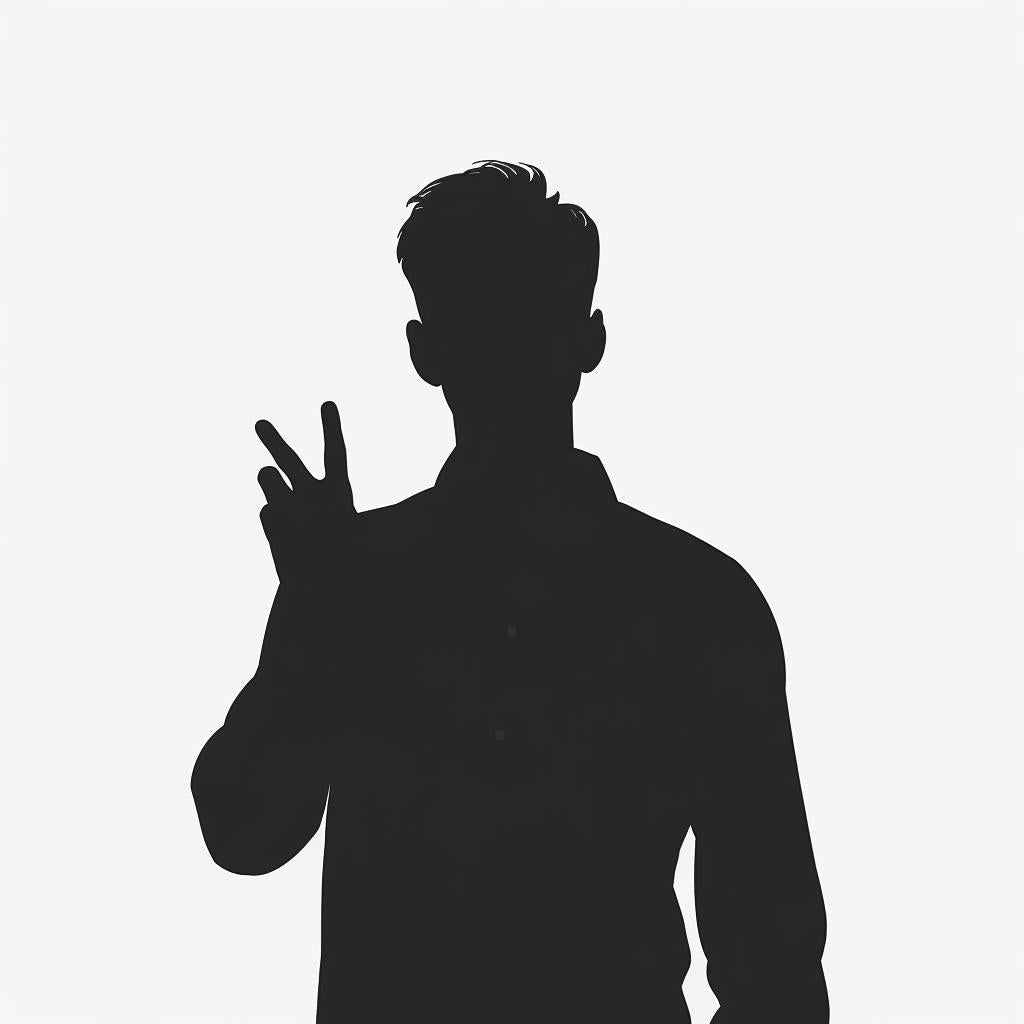silhouette  man  American  sign  language  illustration  black  white  background  peace 954162