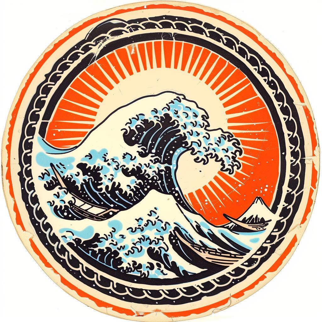 album  cover  pulsar  waves  symbolist  screenprinting  sticker  vintage  risograph  illustration 941649