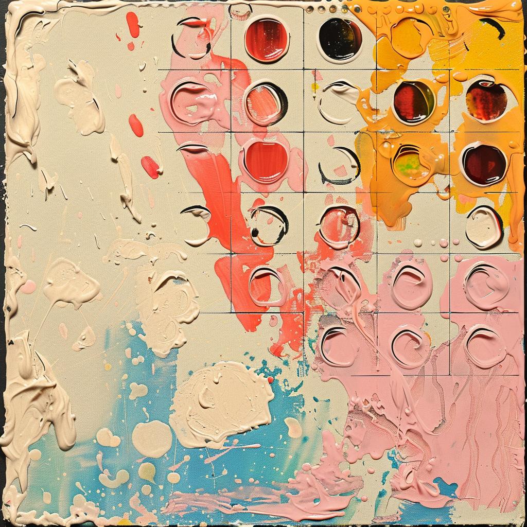 encaustic  palette-knife  impasto  splash  colorful  vibrant  texture  painting  abstract  art 1015975