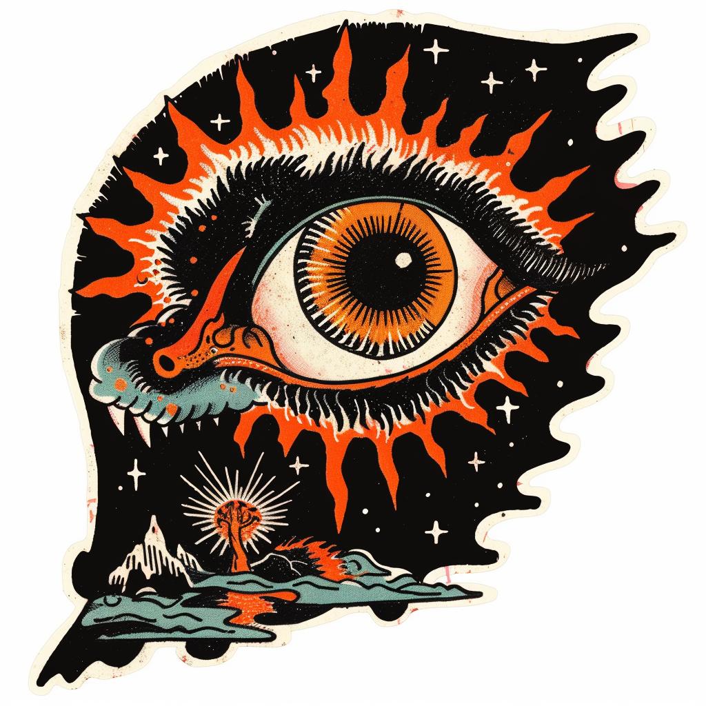 vintage  logo  tattoo  eye  dragon  surreal  graphic  design  art  illustration 927731