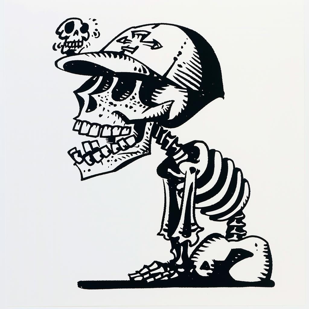 skull  skeleton  cap  drawing  illustration  graphic  character  playful  dark  fun 1027840