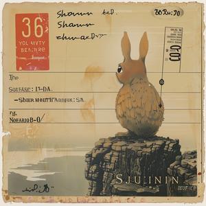 rabbit  rock  postcard  illustration  art  nature  simple  landscape  design  color 1066752