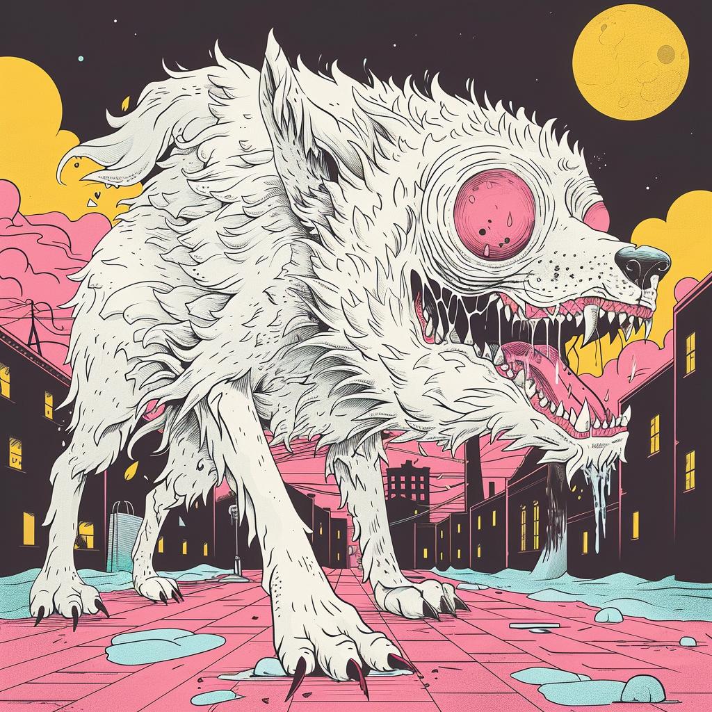 wolf  mythical  terrifying  creature  white  claws  eyes  walking  Todd  McFarlane 928038