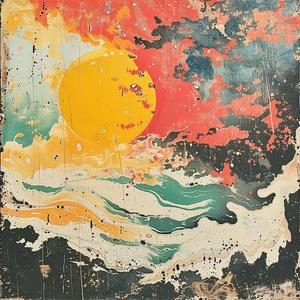 sun  waves  painting  surreal  creative  wooden  wall  colorful  art  design 1062690