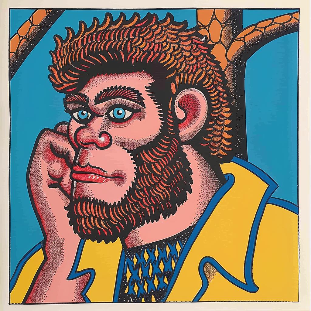 portrait  bigfoot  man  beard  monkey  painting  wildlife  imagination  fantasy  creature 962531