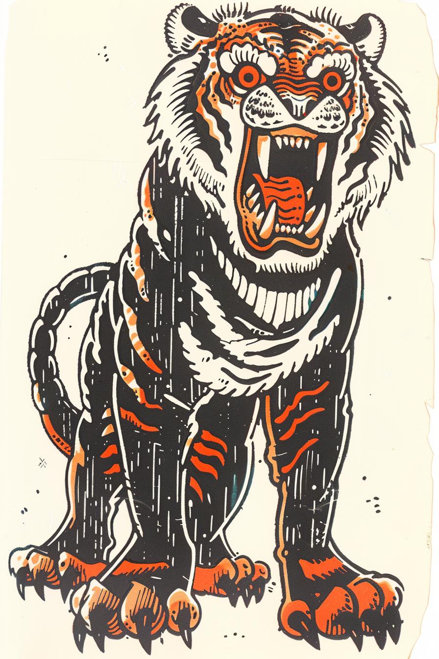 mythical  tiger  snarling  upright  Todd McFarlane  illustration  creature  aggressive  bold  fantasy 934077