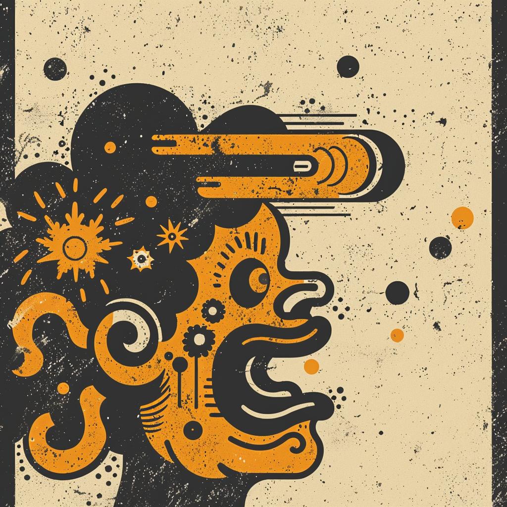 abstract  impressionism  Dan  Hipp  man  rocket  head  poster  art  modern 928086