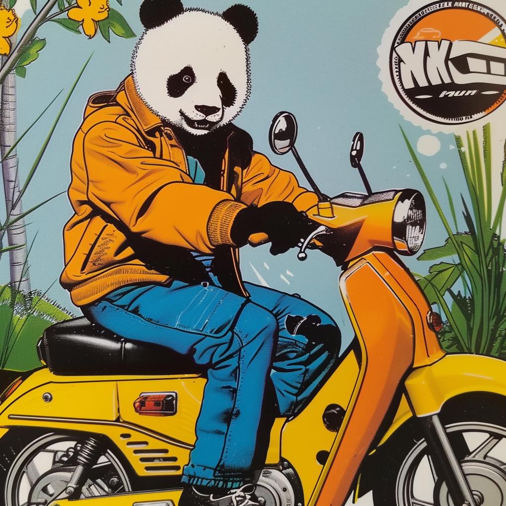 panda  motorcycle  poster  funny  animal  travel  cute  art  transport  colorful 943144