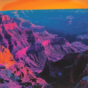 Grand Canyon  purple  orange  chromolithography  Peter Max  Ansel Adams  landscape  vibrant  colorful  abstract 1039464