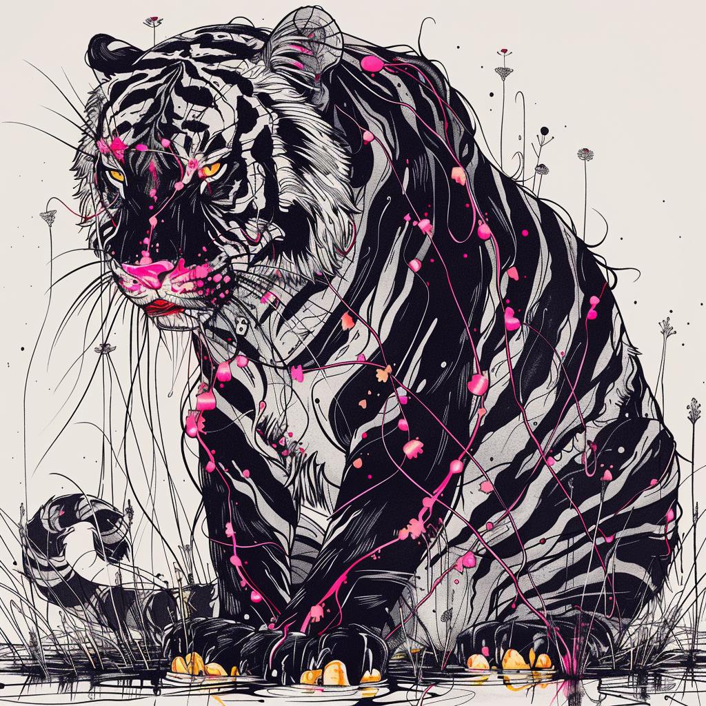 creative  surreal  tigers  ominous  occult  Simon  Stalenhag  Adolph  Gottlieb  attack 939453