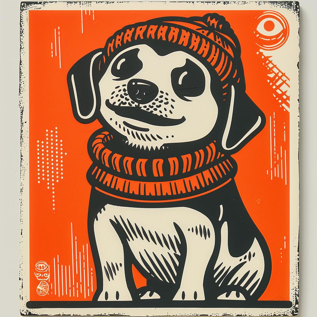 dog  beagle  aggressive  streetwise  cap  culture  simple  minimal  orange  poster 957811