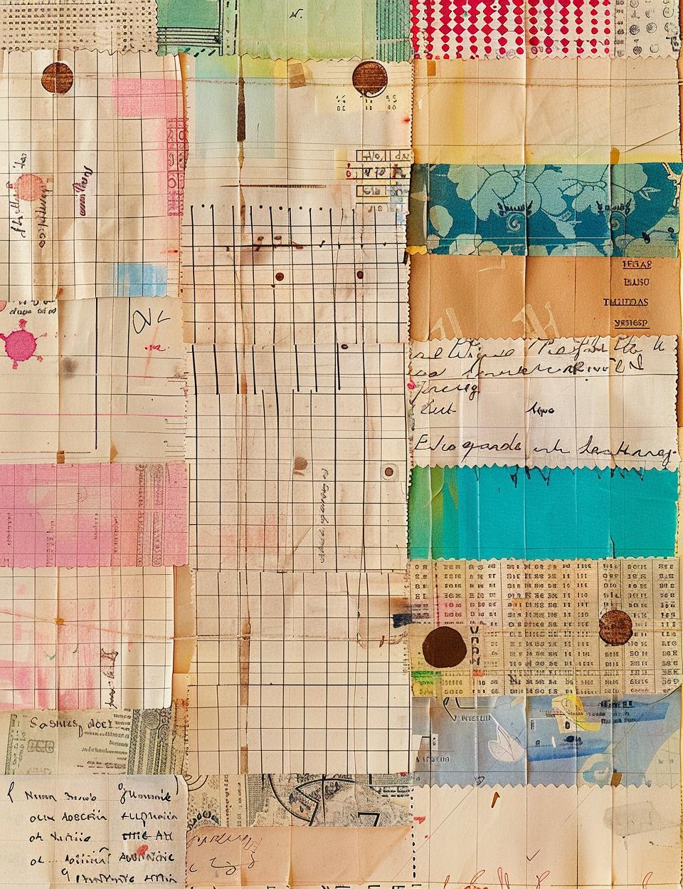 collage  vintage  paper  patchwork  markings  marginalia  found  faded  aged  documents 962116