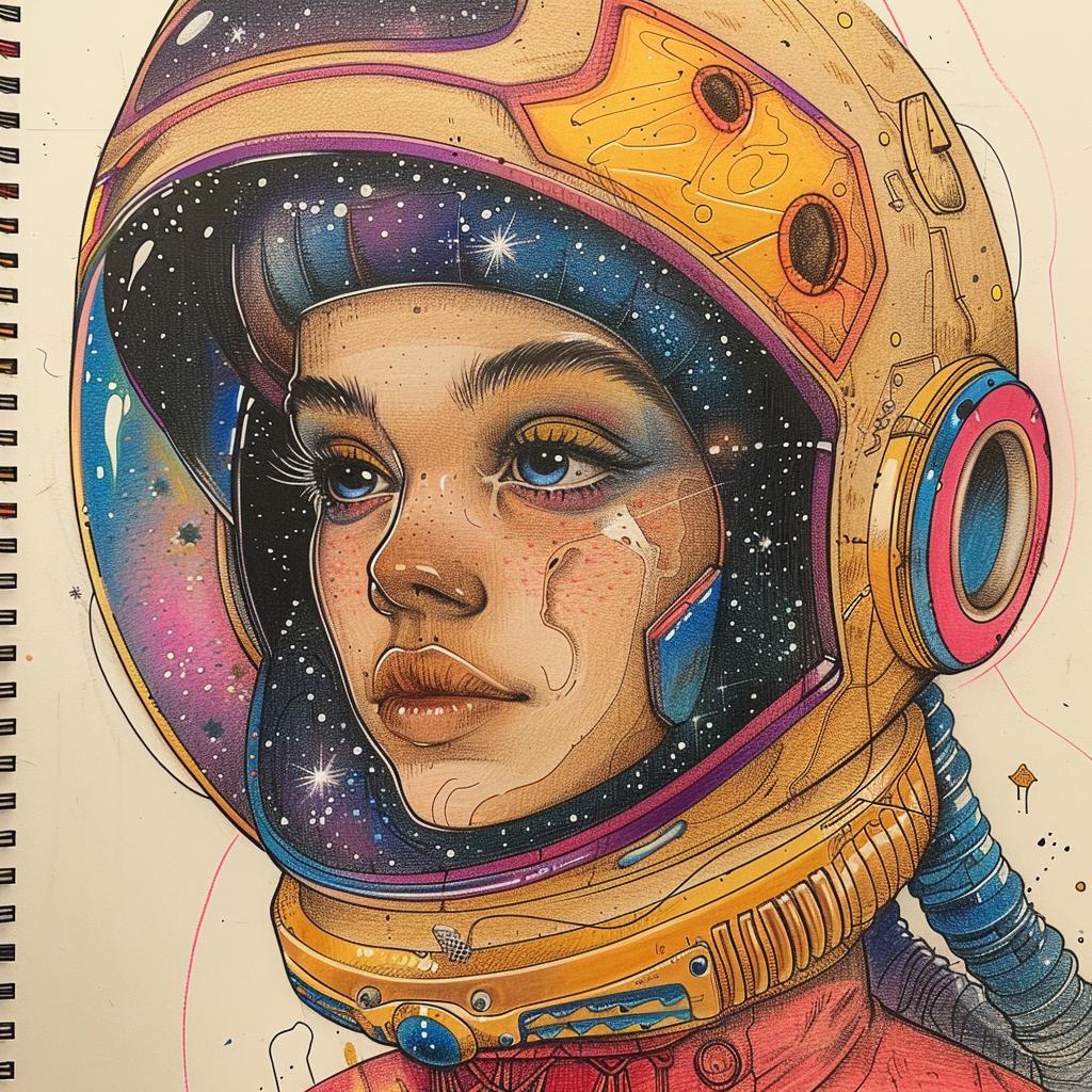 drawing  woman  helmet  astronaut  illustration  fantasy  character  futuristic  art  space 953575