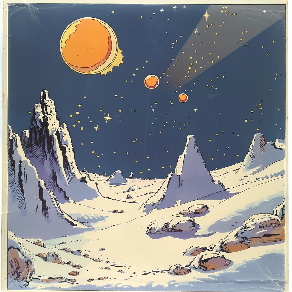 album  art  flowerpunk  moon  planets  teal  orange  quantum  drift  psychedelic 941905