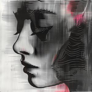 lithograph  lines  feedback  glitch  woman  portrait  colorful  abstract  artistic  visual 1039020