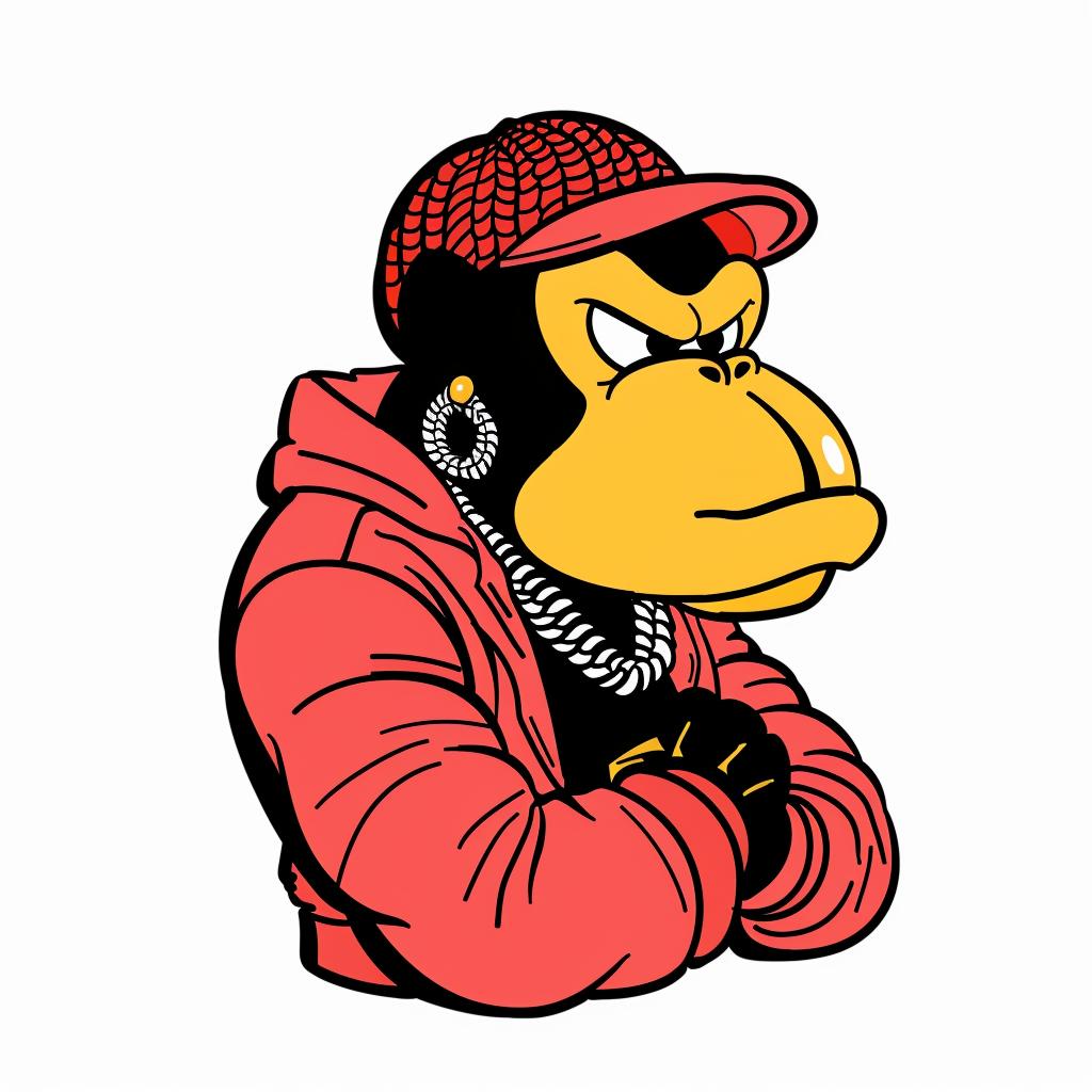 animal  monkey  streetwear  aggressive  cartoon  urban  minimal  cap  jacket  bold 958956