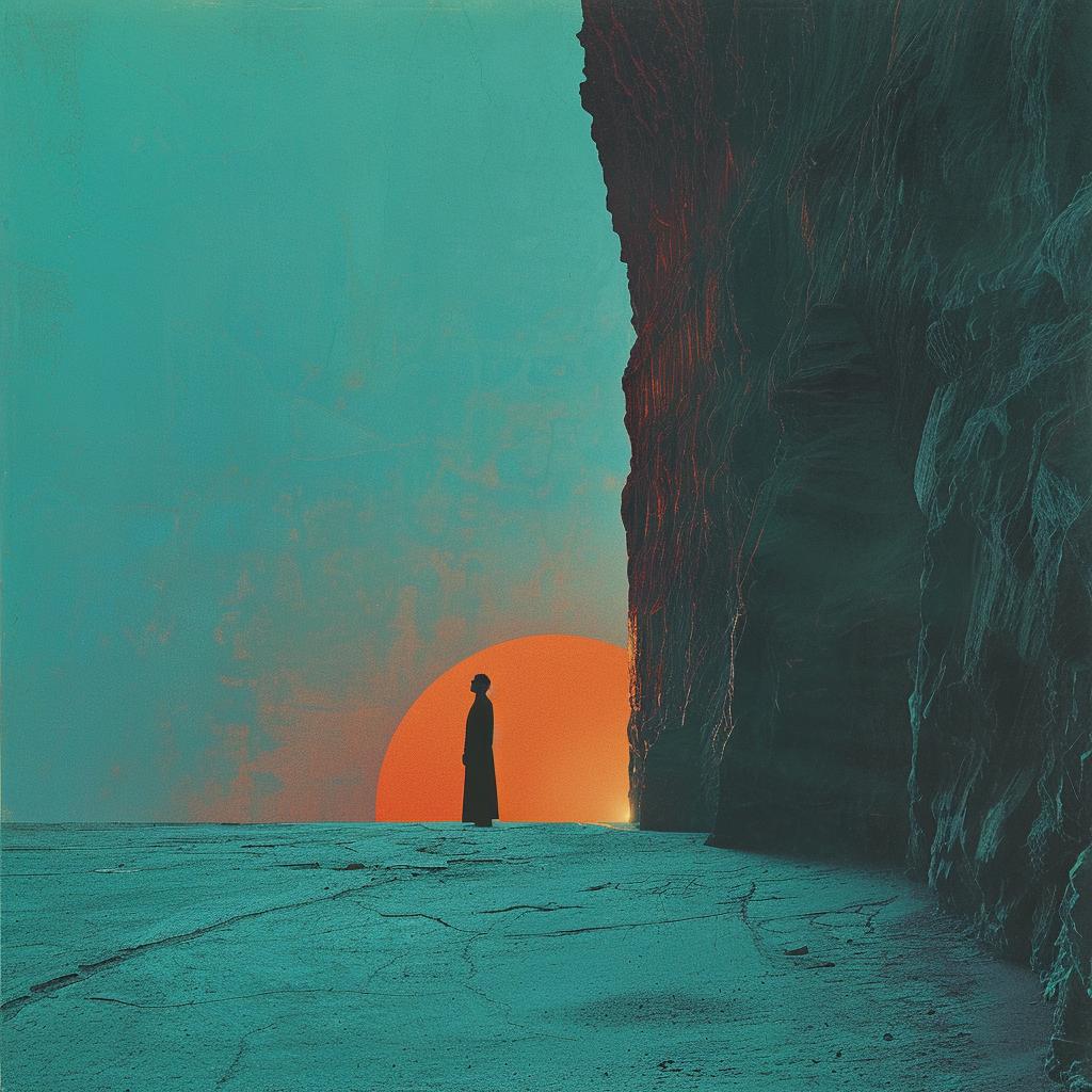 surreal  album  cover  introspective  spiritual  occult  technicolor  lighting  teal  orange 975105