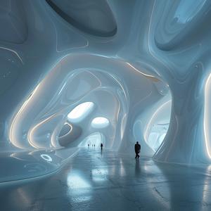 متحف مستقبلي هندسة داخلية أشخاص تصميم ابتكار مساحة أسلوب حديث 1038628