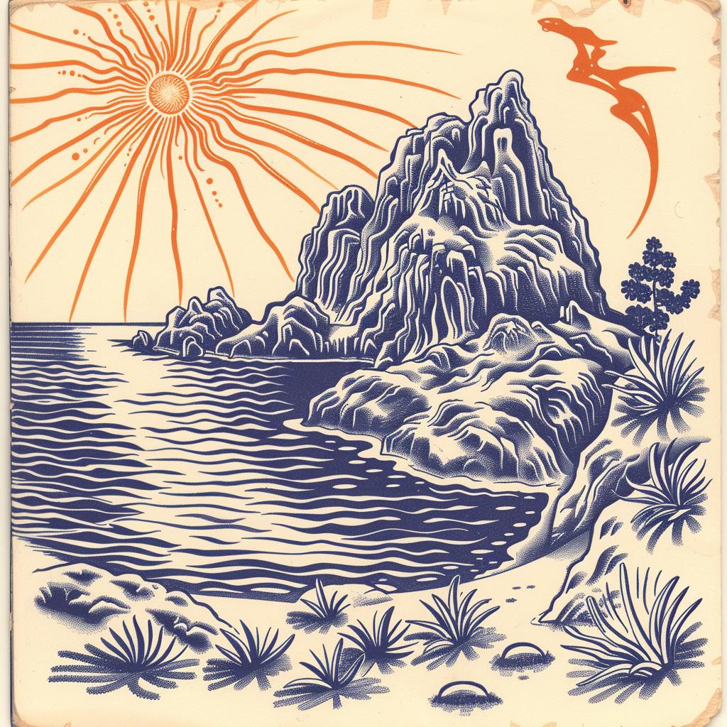 album  art  mountain  blue  white  sun  tile  design  landscape  tycho 941806