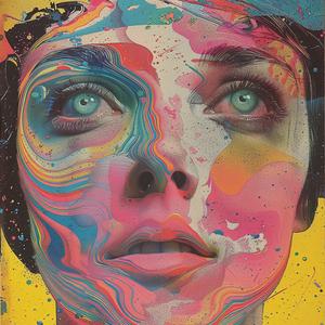 surreal  album  cover  Avedon  paint  woman  colorful  art  symbolism  painting 1063255