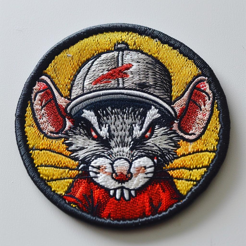 patch  rat  cap  chenille  streetwear  minimal  embroidery  angry  colors  design 954827